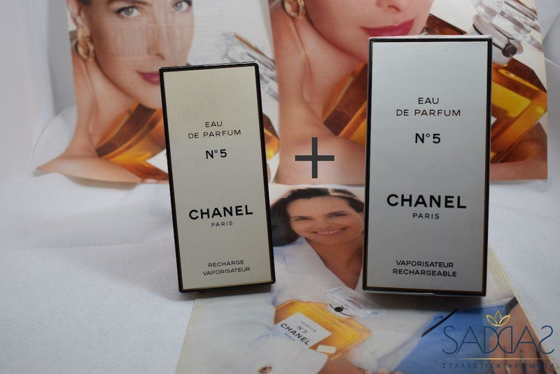 Chanel 5 Pour Femme Eau De Parfum Luxe Vaporisateur Rechargeable 50 Ml 1.7 Fl.oz + Recharge Refill