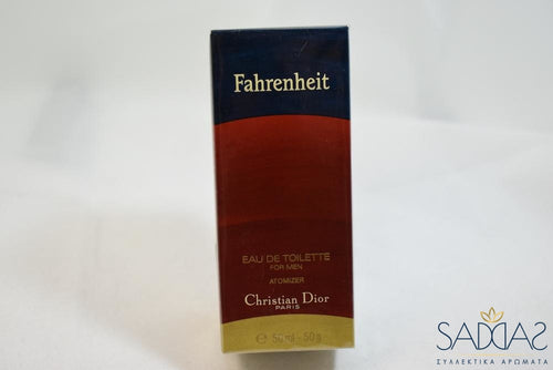 Dior Fahrenheit (1988) Pour Homme Eau De Toilette Atomiseur 50 Ml 1.7 Fl.oz.