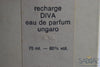 Emanuel Ungaro Diva (1983) Pour Femme Au De Parfum Luxe Vaporisateur (Rechargeable) 75 Ml 2.5 Fl.oz