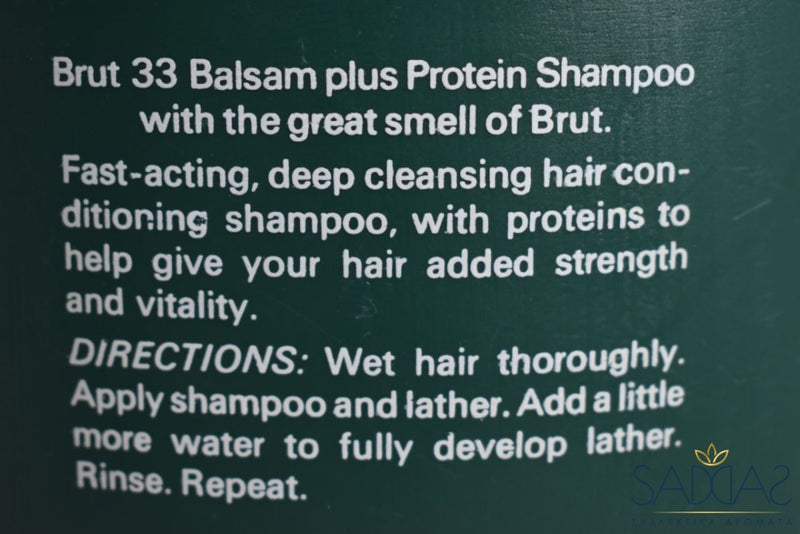 Faberg Brut 33*(1975) Shampoo Balsam Plus Protein 460 Ml 15.35 Fl.oz.