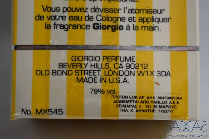 Giorgio Beverly Hills Original (1984) For Men / Pour Homme Extraordinary Eau De Toilette Natural