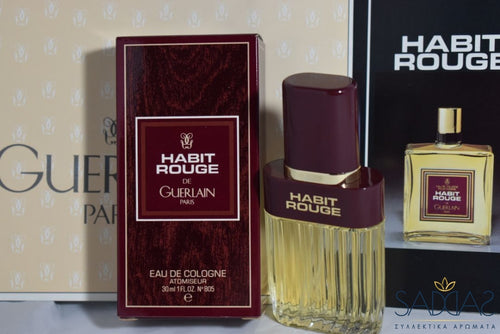 Guerlain Habit Rouge (Version De 1965) Original Pour Homme Eau Cologne Atomiseur 30 Ml 1.00 Fl.oz.