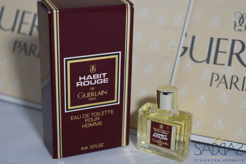 Guerlain Habit Rouge (Version De 1965) Original Pour Homme Eau Toilette 4 Ml 0.13 Fl.oz -