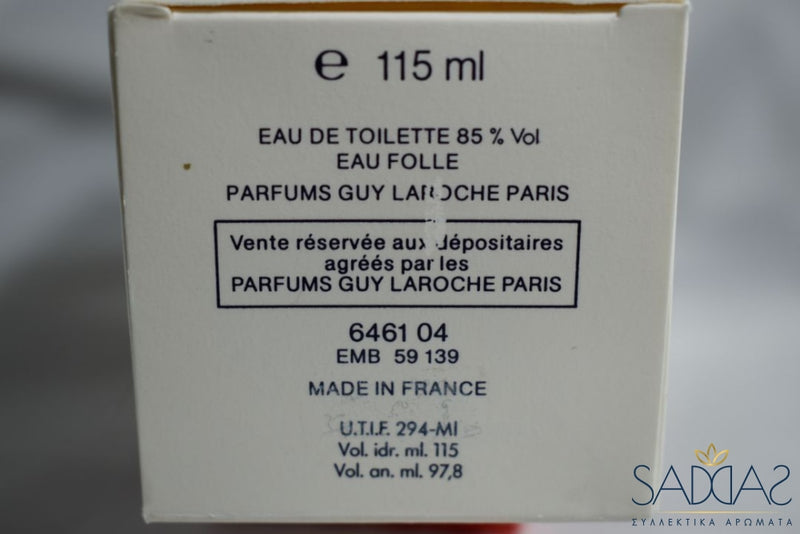 Guy Laroche Eau Folle (1970) Pour Femme De Toilette 115 Ml 4 Fl.oz.