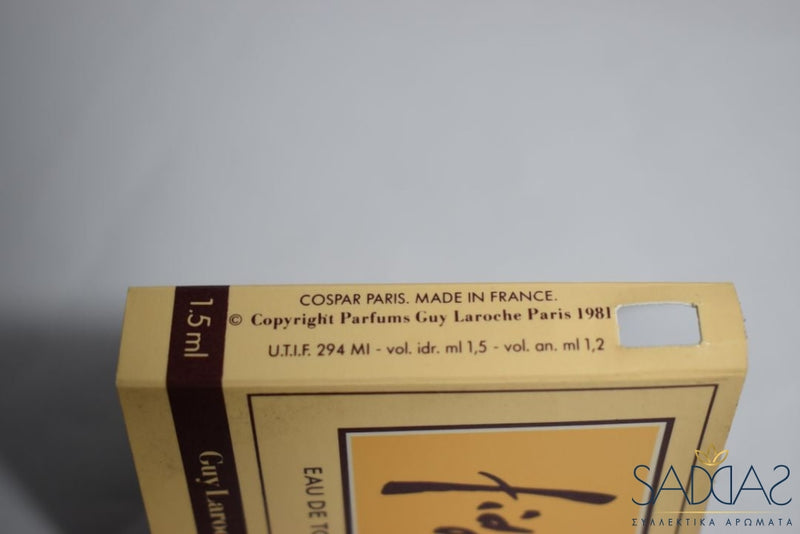 Guy Laroche Fidji (1966) Original Pour Femme Eau De Toilette 1 5 Ml 0.05 Fl.oz Samples