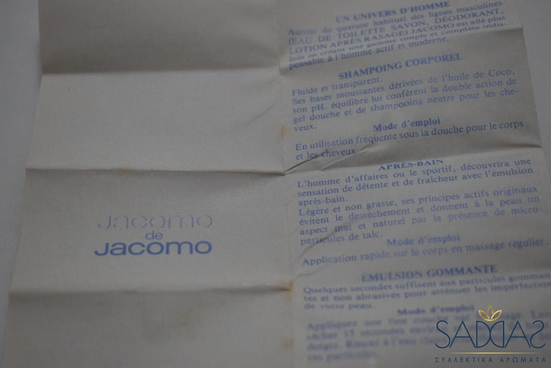 Jacomo De (Version De 1980) Original Pour Homme Eau Toilette 100 Ml 3.4 Fl.oz.