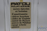 Jean Patou Pour Homme (Version De 1980) Original Eau Toilette Vapomiseur 90 Ml 3 Fl.oz (Full 35%)