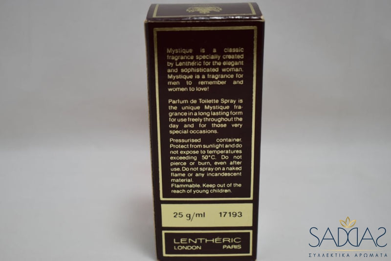 Lentheric Mystique (1981) Pour Femme Parfum De Toilette Spray 25 Ml 0.84 Fl.oz.
