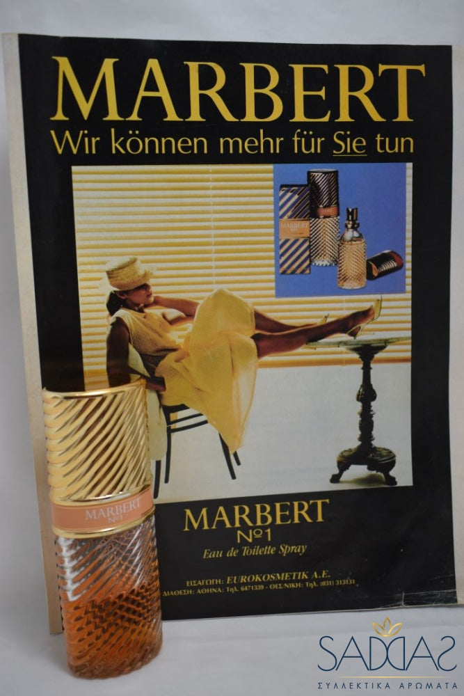 Marbert Nº 1 (Version De 1980) Original Pour Femme Eau Toilette Spray 50 Ml 1.9 Fl.oz (Full 56%) .