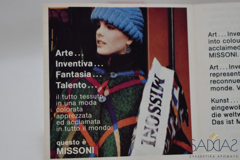 Missoni Donna (Version De 1982) Original Pour Femme Eau Toilette Atomiseur Naturel 30 Ml 1.0 Fl.oz.