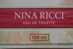 Nina Ricci Eau De Fleurs (Version 1980) Original Pour Femme Toilette 100 Ml 3.4 Fl.oz.