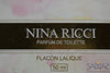 Nina Ricci Fleur De Fleurs (Version 1982) Original (Flacon Lalique) Pour Femme Parfum Toilette 50 Ml
