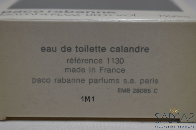 Paco Rabanne Eau De Calandre Pour Femme (Version 1969) Original Toilette 120 Ml 4.0 Fl.oz.