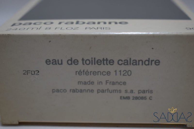 Paco Rabanne Eau De Calandre Pour Femme (Version 1969) Original Toilette 240 Ml 8.0 Fl.oz Jumbo !!!