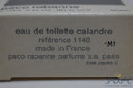 Paco Rabanne Eau De Calandre Pour Femme (Version 1969) Original Toilette 60 Ml 2.0 Fl.oz.