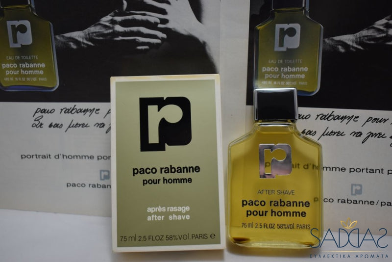 Paco Rabanne Pour Homme (Version 1973) Original Apres Rasage/After Shave 75 Ml 2.5 Fl.oz.