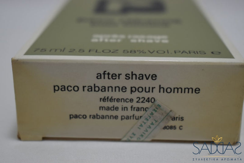 Paco Rabanne Pour Homme (Version 1973) Original Apres Rasage/After Shave 75 Ml 2.5 Fl.oz.