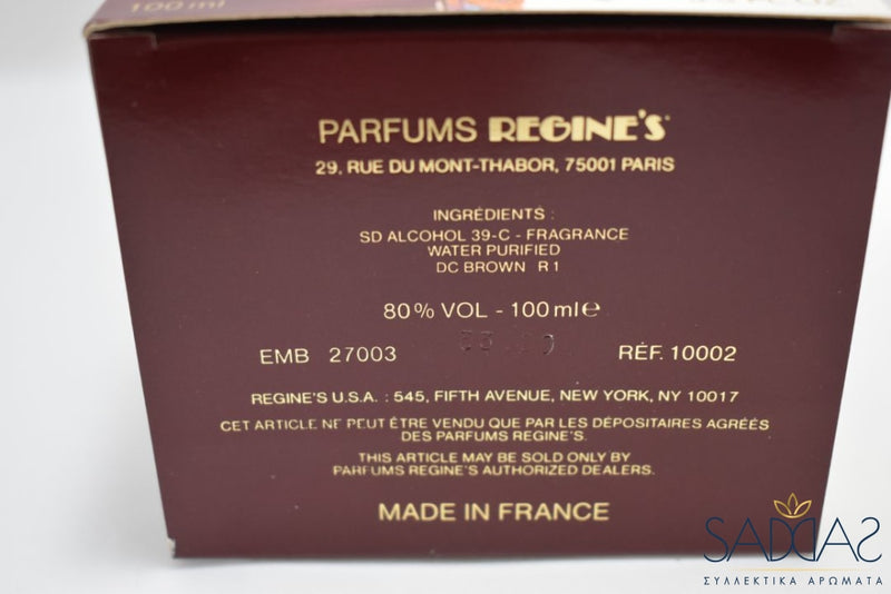 Regines Parfums (Version 1989) Original Pour Femme / For Women Eau De Toilette 100 Ml 3.3 Fl.oz.