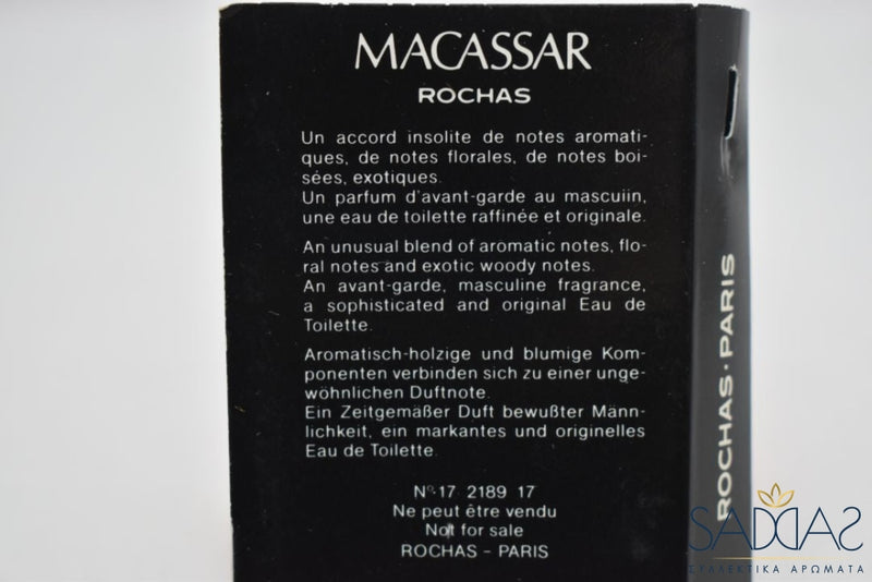Rochas Macassar Pour Homme / For Men (Version De 1980) Original Eau Toilette 2 Ml 0.06 Fl.oz -